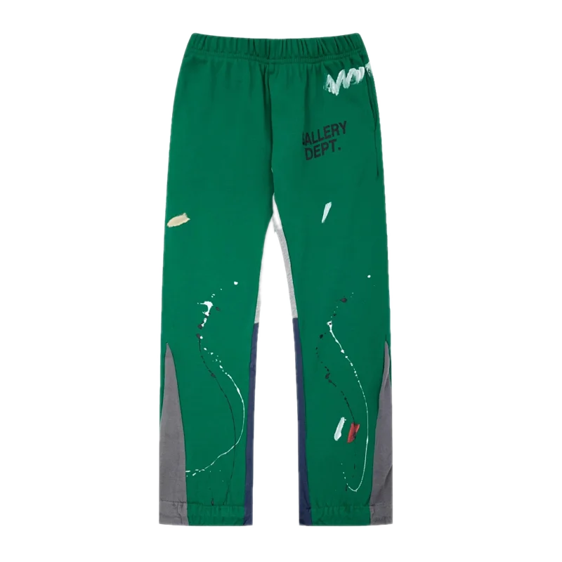 Gallery Dept Painted Flare Sweatpants Green